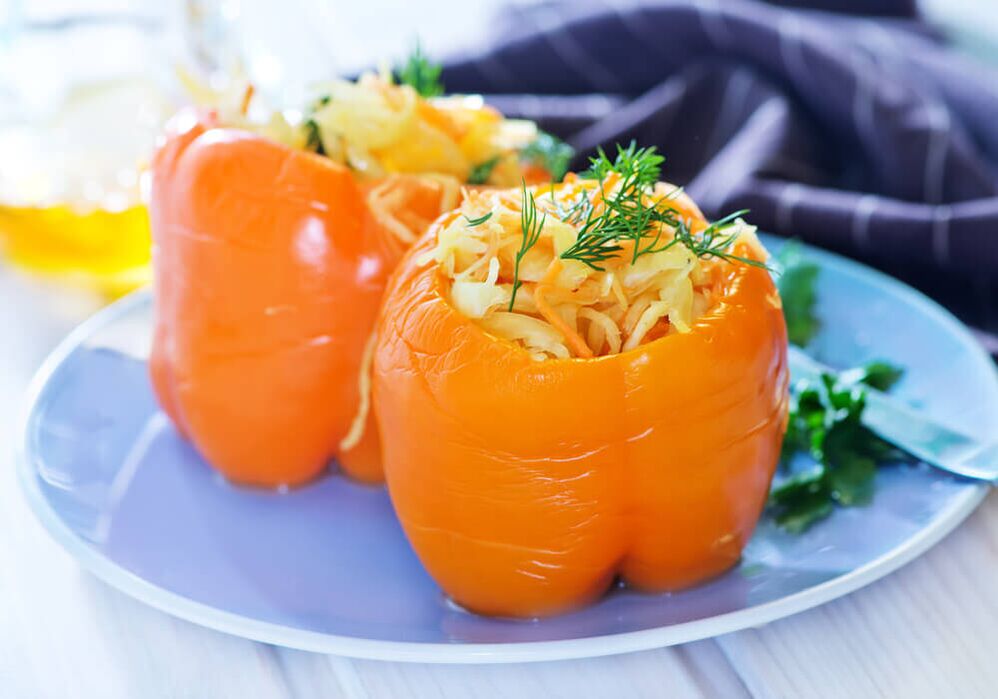 stuffed peppers for a diet with 6 petals
