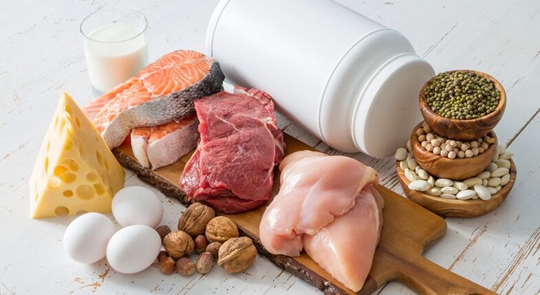 Food rich in protein for building muscle cells