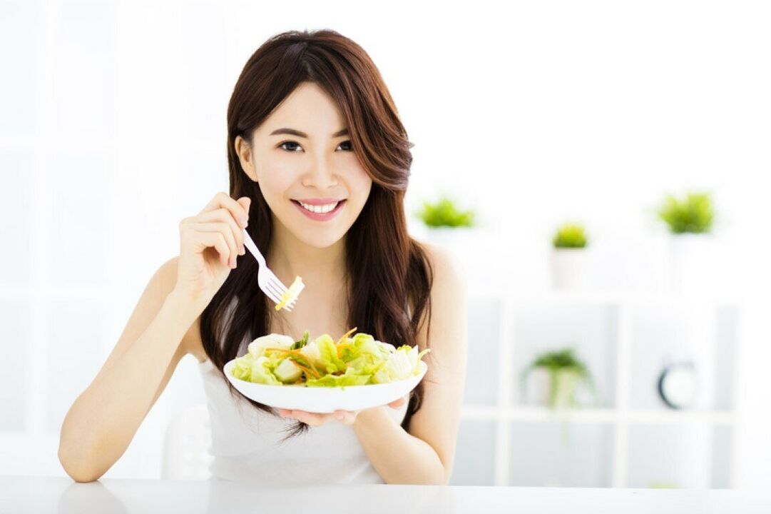 The Japanese eat salad
